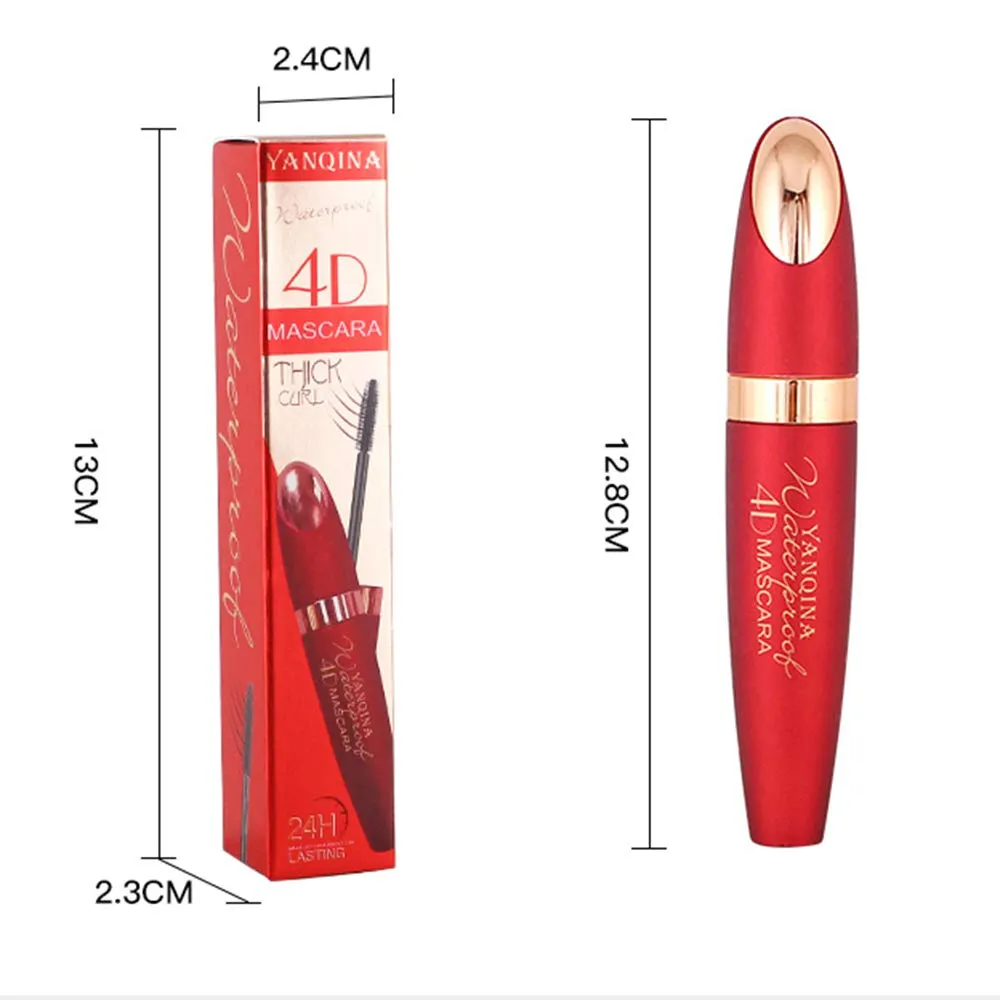 4D Silk Fiber Mascara Waterproof Liquid Mascara Thickening Lengthening Lash Long Lasting Charming Eye Makeup Valentine's day gift for women