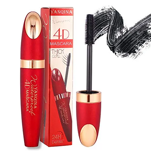 4D Silk Fiber Mascara Waterproof Liquid Mascara Thickening Lengthening Lash Long Lasting Charming Eye Makeup Valentine's day gift for women