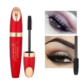 4D Silk Fiber Mascara Waterproof Liquid Mascara Thickening Lengthening Lash Long Lasting Charming Eye Makeup Valentine's day gift for women