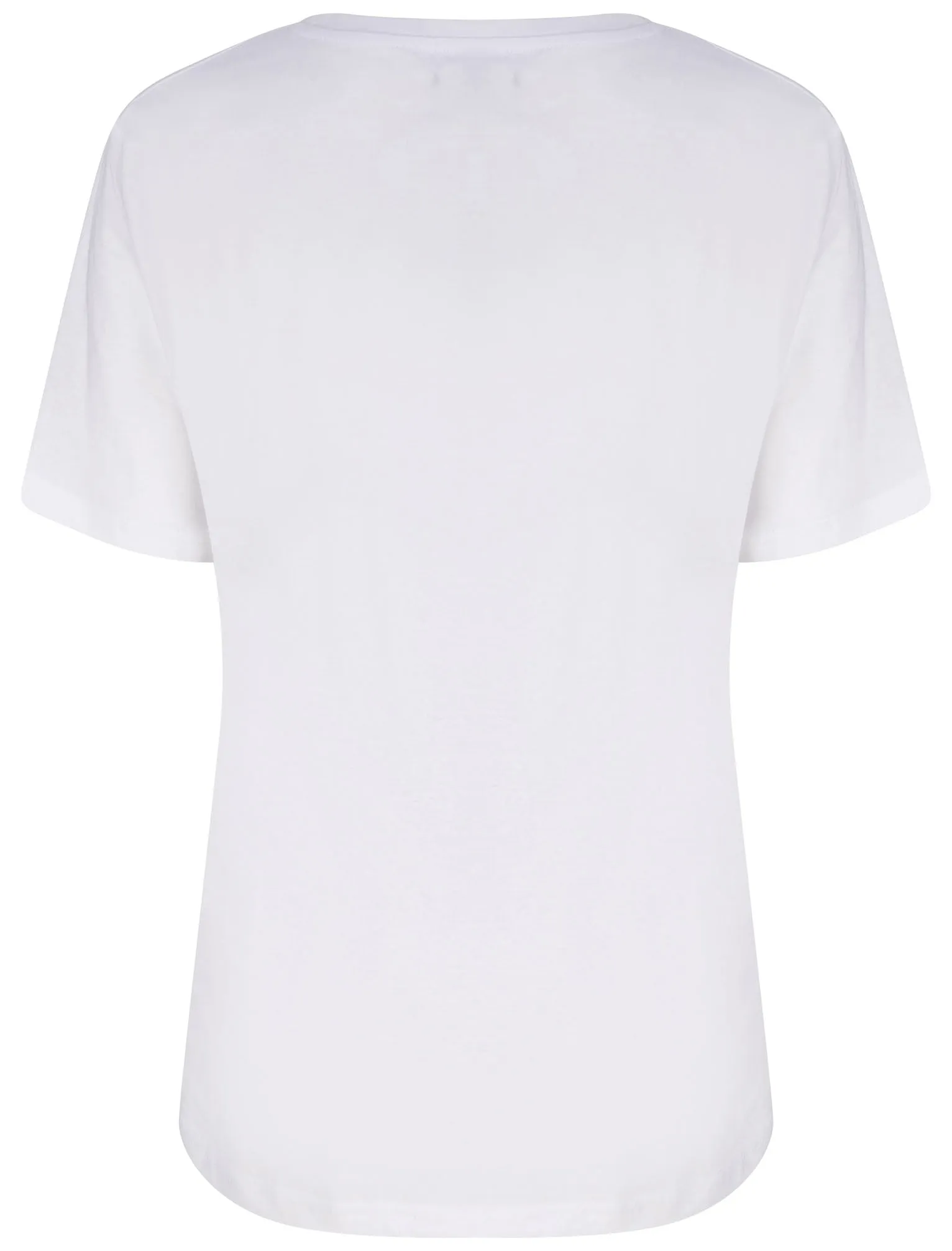 Aurelia Gold Foil Leopard Print Lip Motif Cotton T-Shirt in Bright White - Weekend Vibes