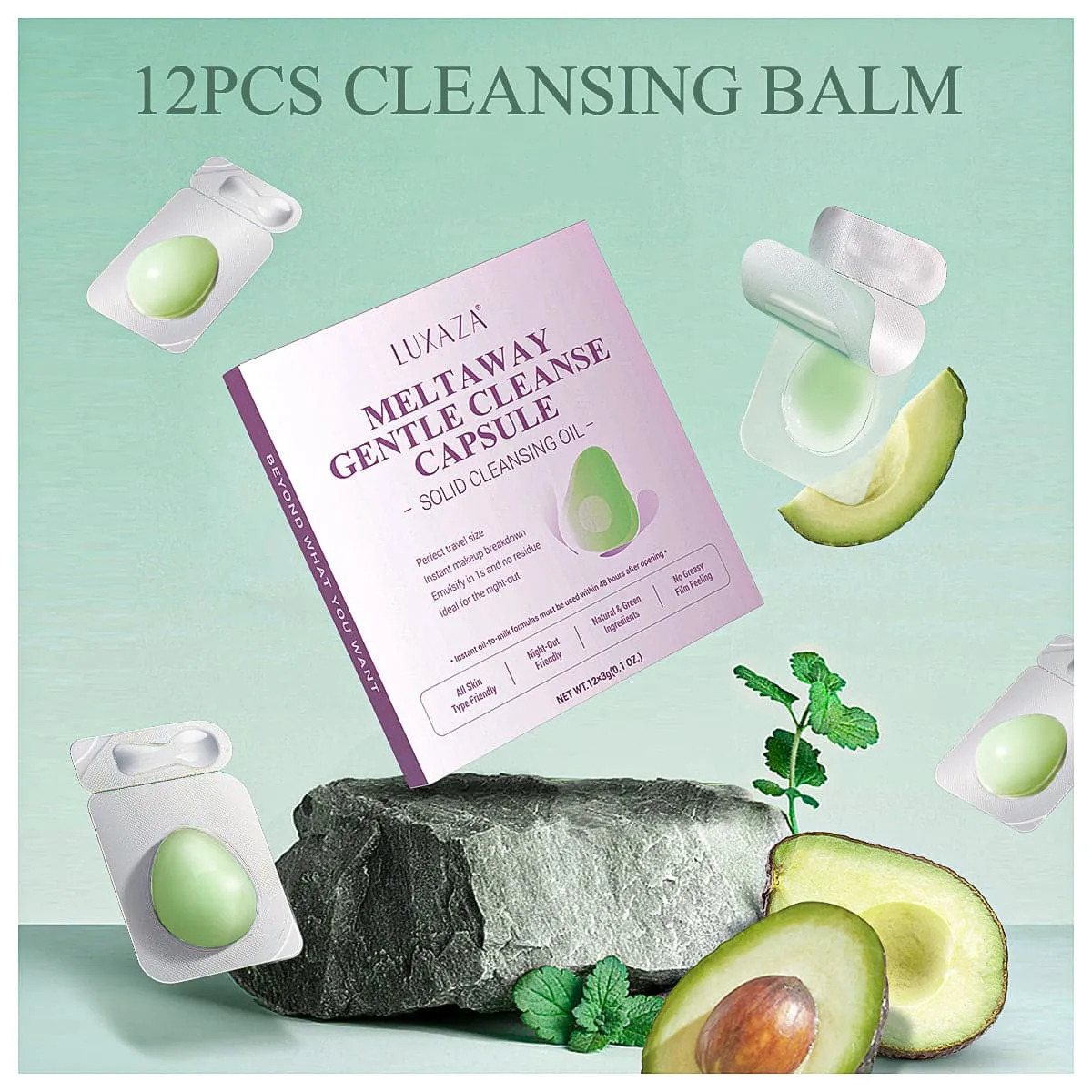 Avocado Makeup Remover Cleansing Balm Set（12pcs）