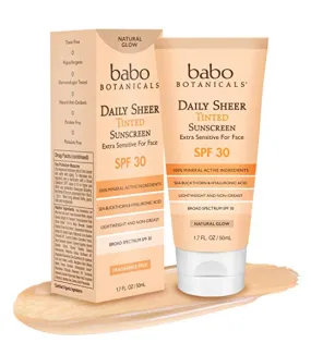BABO - Daily Sheer Tinted Facial Mineral Sunscreen SPF 30  - 1.7 fl oz (50 ml)