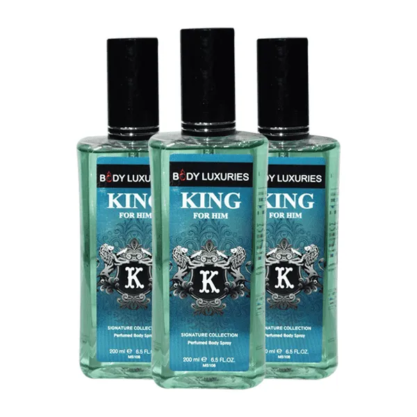 BODY LUXURIES KING PERFUMED BODY SPRAY 200ML