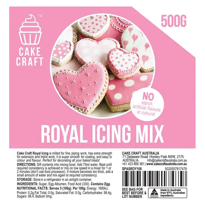 CAKE CRAFT | ROYAL ICING MIX | WHITE | 500 GRAMS