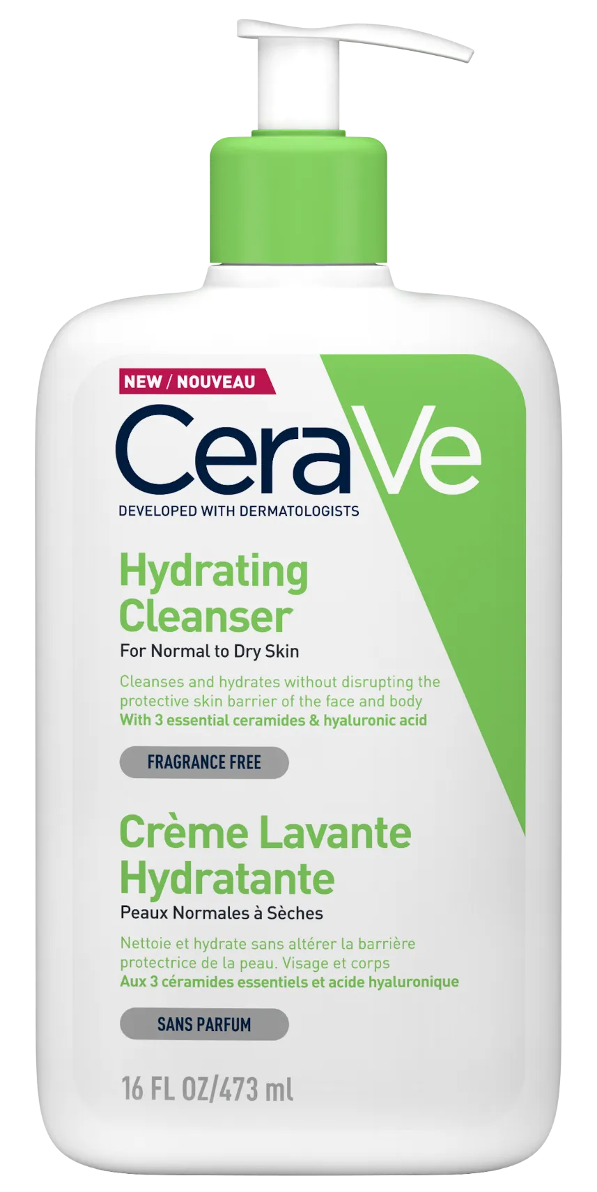 CeraVe Hydrating Cleanser 473ml - Gentle Cleanser for Sensitive Skin