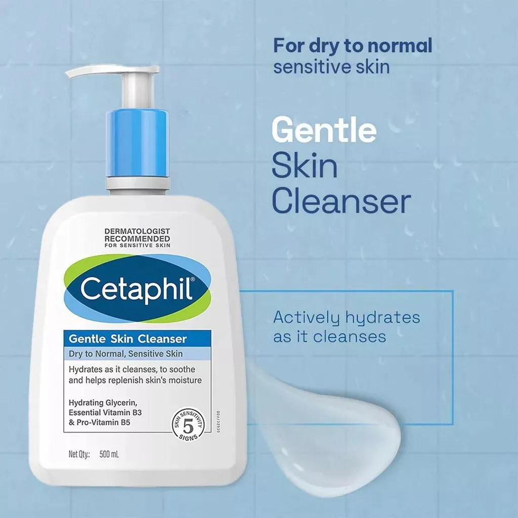 Cetaphil Gentle Skin Cleanser Dry to Normal, Sensitive Skin 500 mL