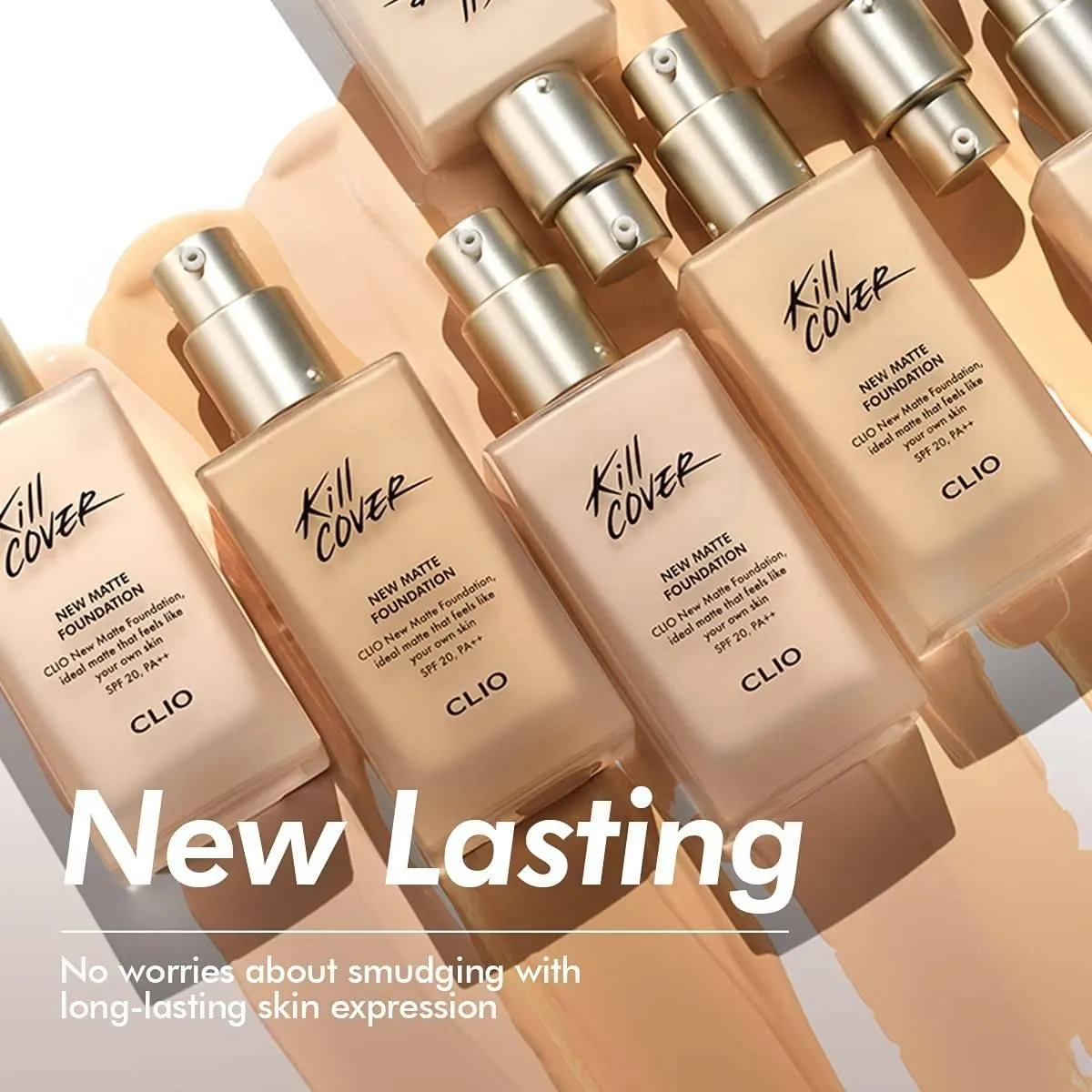 CLIO KILL COVER NEW MATTE FOUNDATION 38g  PRO PLAY COVER FOUNDATION BRUSH SPECIAL SET