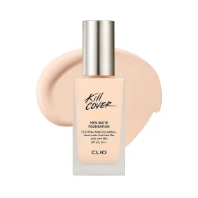 CLIO KILL COVER NEW MATTE FOUNDATION 38g  PRO PLAY COVER FOUNDATION BRUSH SPECIAL SET