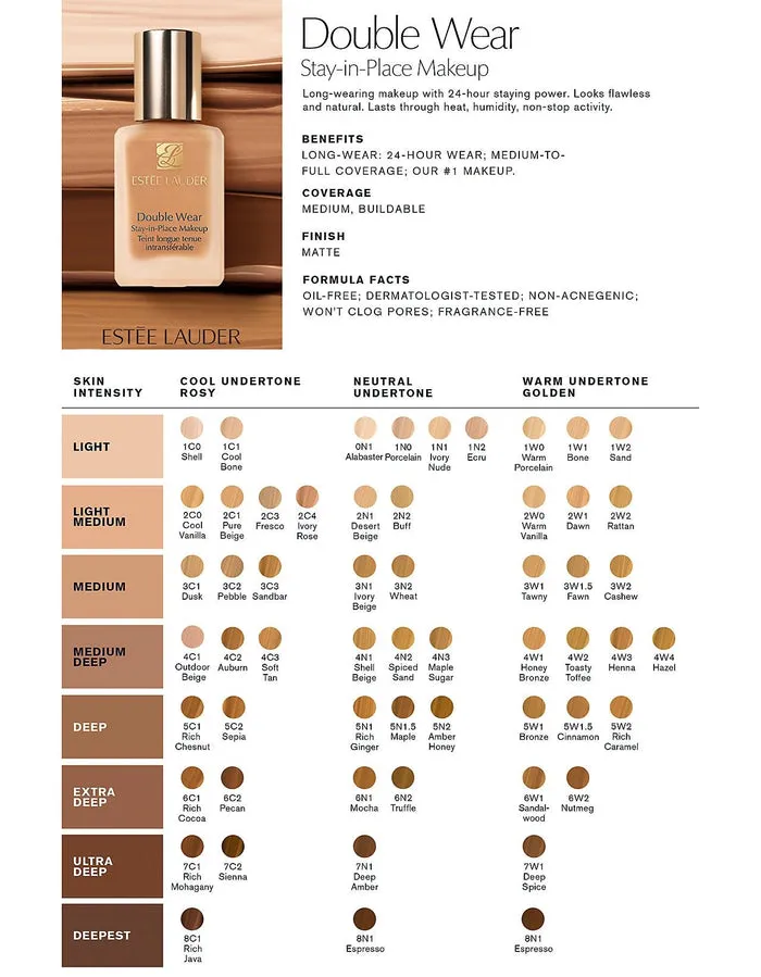 Estée Lauder Double Wear Stay-in-Place Foundation (3C3)