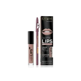 Eveline Oh My Lips Liquid Matt Lipstick Contour Lip Liner No 08