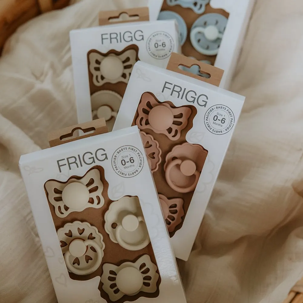 FRIGG BABY'S FIRST PACIFIER SET | BLUSH (FLORAL HEART)