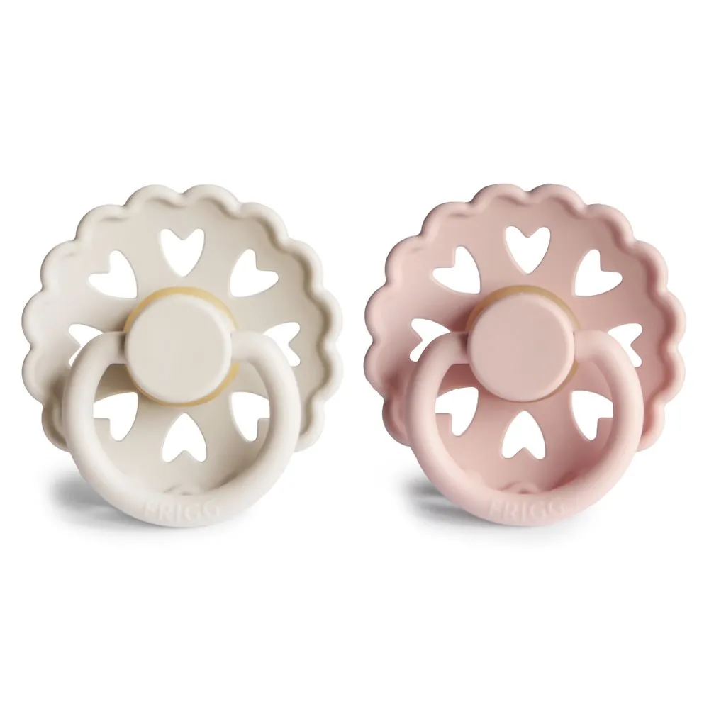 FRIGG FAIRYTALE PACIFIER 2 PACK | CREAM/BLUSH