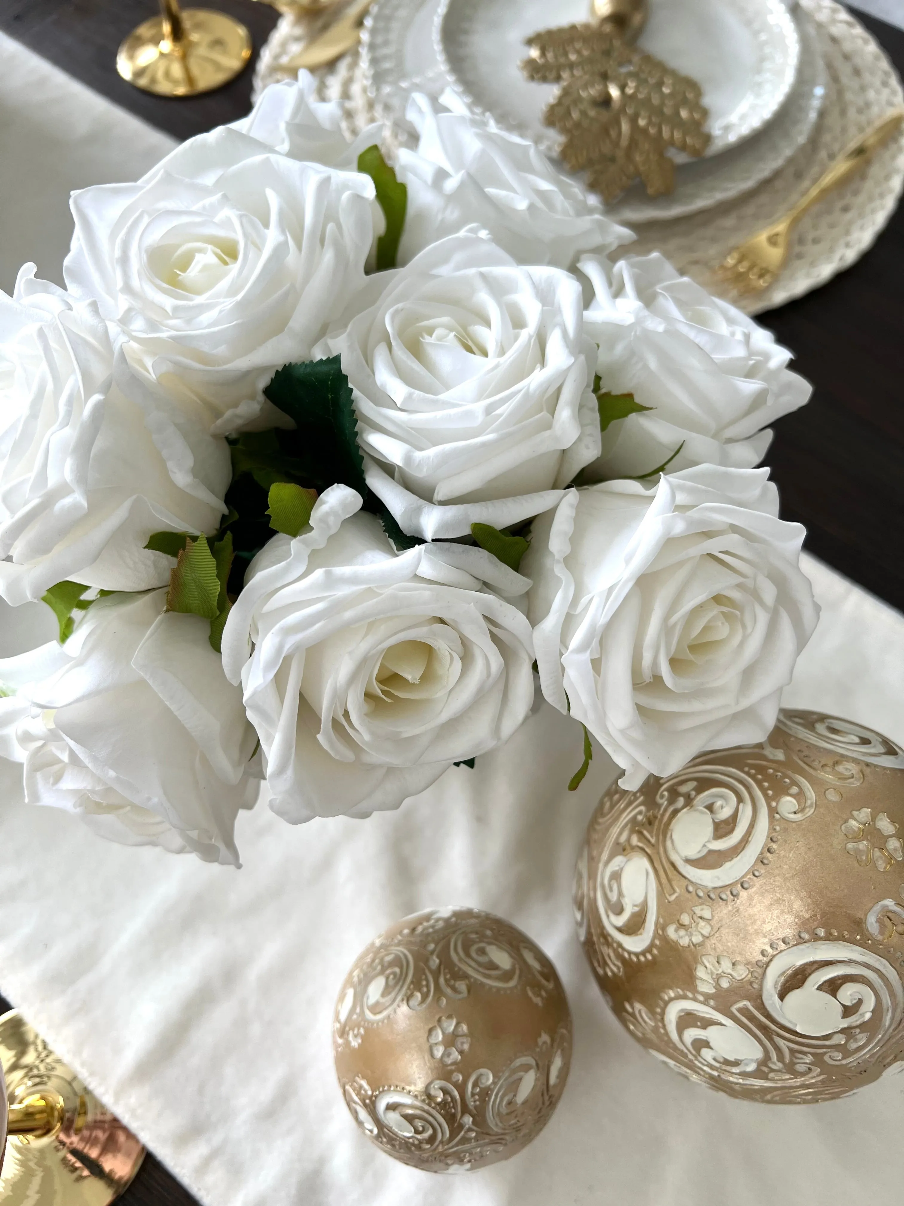 Full Bloom Rose Natural Touch Bundle (3 Roses)