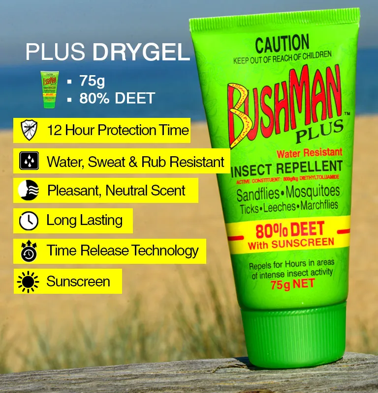 Insect Repellant - Bushman Plus 80% Deet with Sunscreen