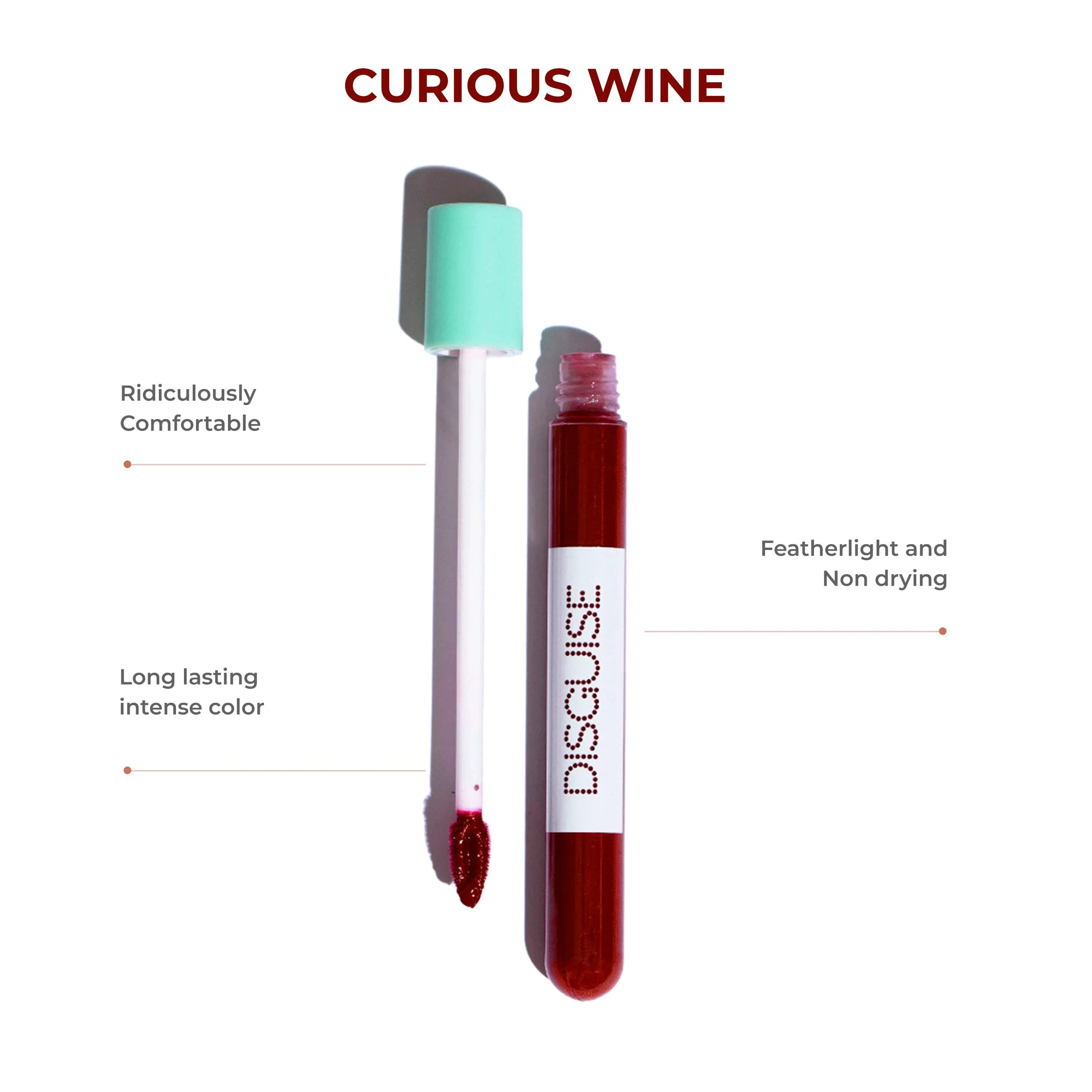Matte Liquid Lip Curious Wine 36 |  Feather Light | Super Comfortable | Long Lasting