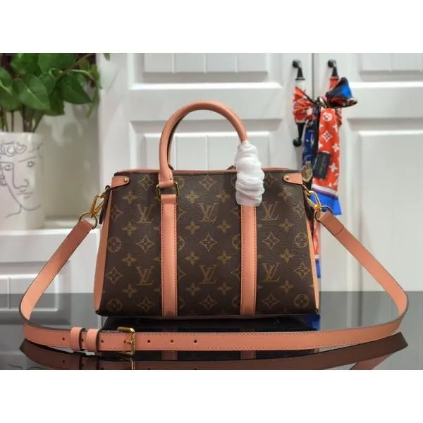 Monogram Canvas Soufflot Bb Open Top Handle Bag M44815 Pink 2019 Collection