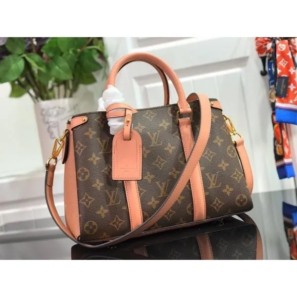 Monogram Canvas Soufflot Bb Open Top Handle Bag M44815 Pink 2019 Collection