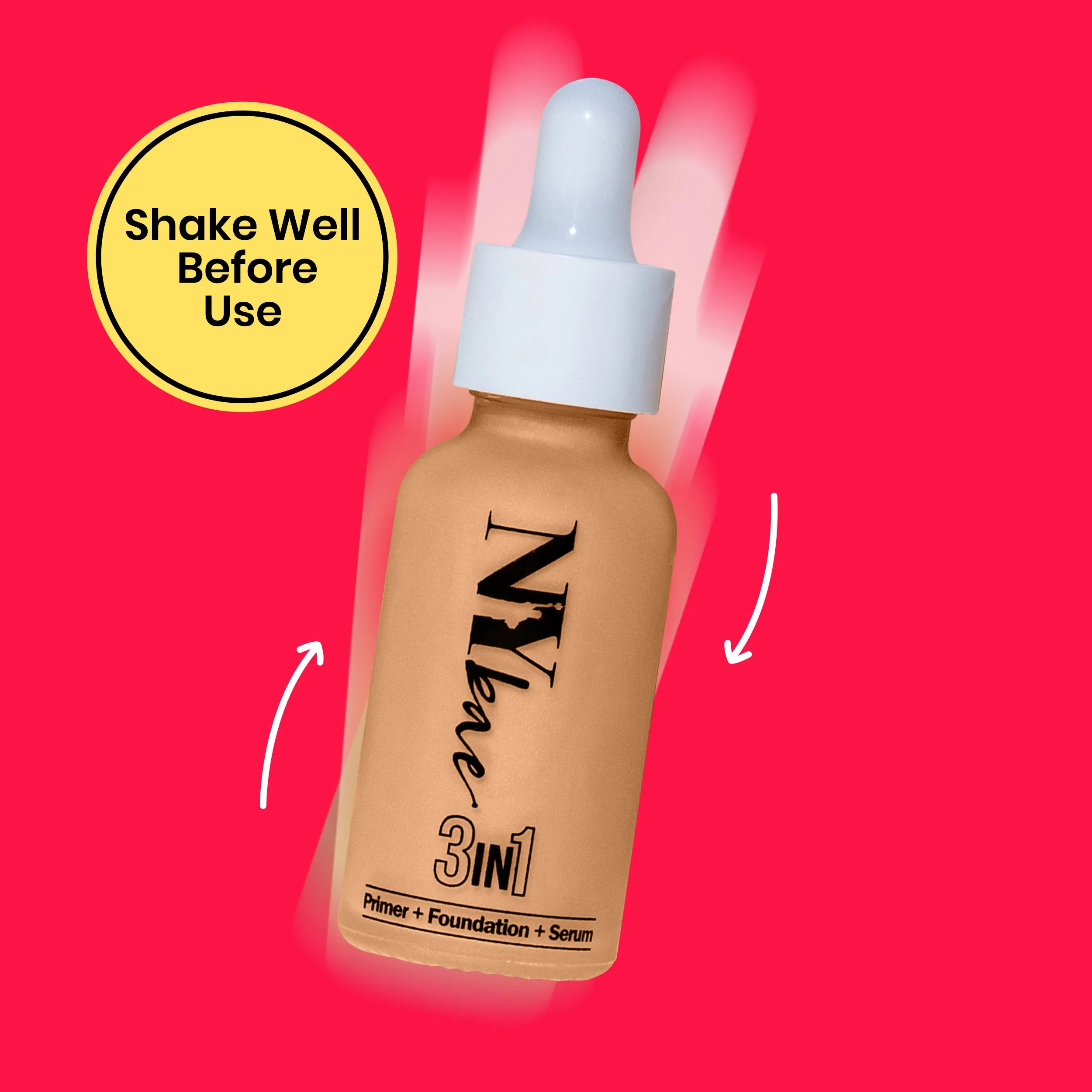 NY Bae 3IN1 Serum Foundation - Warm Cashew 03 (30 ml) | Infused with Primer | Moisturising I Glowing Korean Skin I Celeb Glow | Dewy Makeup | Evens Skin Tone | Ultra Glow
