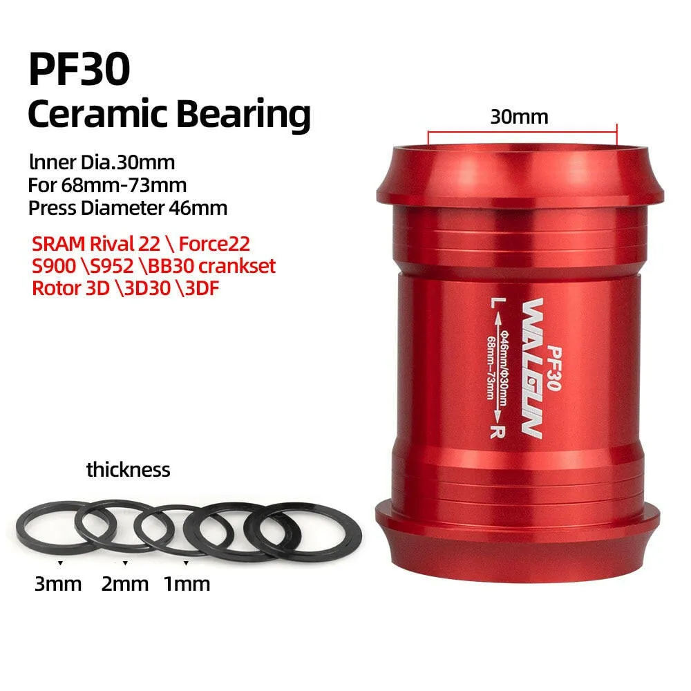 PF30 Bike Bottom Bracket Ceramic BB for MTB Road PF4630 24mm 30mm DUB 29mm GXP Movimento Central Ultegra XT GXP Bicycle Crank