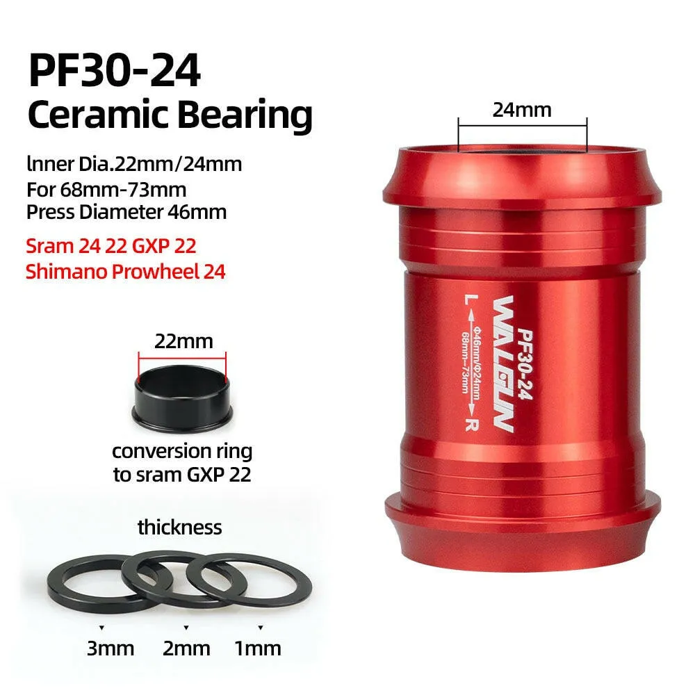 PF30 Bike Bottom Bracket Ceramic BB for MTB Road PF4630 24mm 30mm DUB 29mm GXP Movimento Central Ultegra XT GXP Bicycle Crank