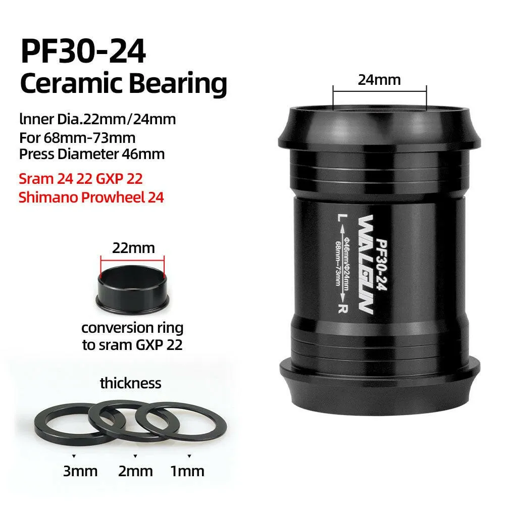 PF30 Bike Bottom Bracket Ceramic BB for MTB Road PF4630 24mm 30mm DUB 29mm GXP Movimento Central Ultegra XT GXP Bicycle Crank