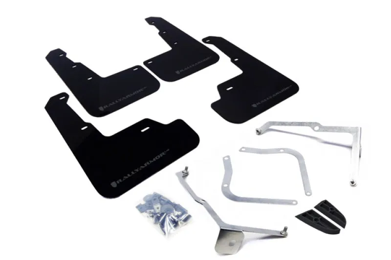 Rally Armor UR Black Mud Flap w/ Grey Logo - Subaru WRX/STI VA