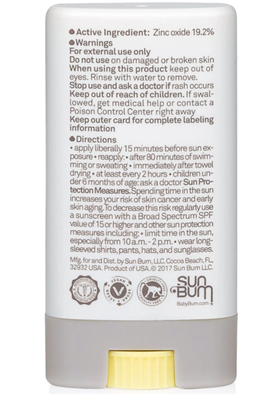 Sun Bum Baby Bum SPF 50 Sunscreen Face Stick