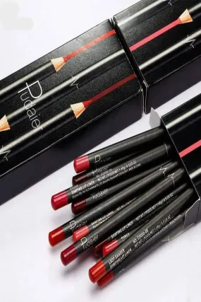 Ultra Durable Waterproof Matte Lipstick Lip Liner Pencil Kit - 12 Pack