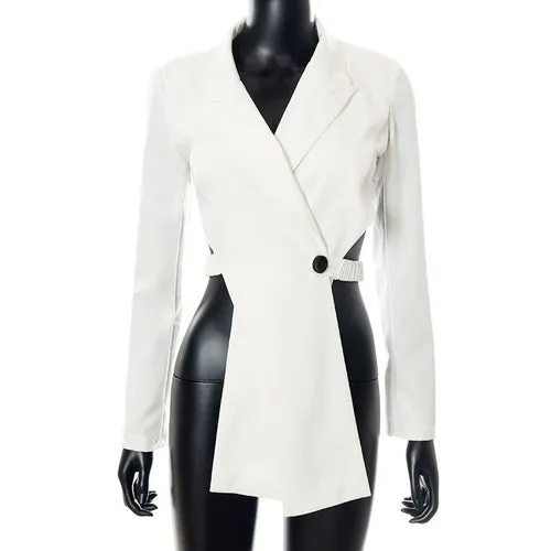Women Lace-Up Cross Long-Sleeved Suit Top